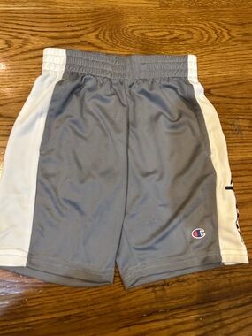 Champion Gray Shorts with White Side Panels size 5/6